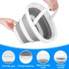 image5L Collapsible Bucket with Handle Mop Bucket for Wash Basin Dog Water Car Washing Window Cleaning Foldable Plastic Tub Waterpot for Outdoor Beaching Fishing Gardening Camping EssentialsGray