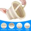 image5L Collapsible Bucket with Handle Mop Bucket for Wash Basin Dog Water Car Washing Window Cleaning Foldable Plastic Tub Waterpot for Outdoor Beaching Fishing Gardening Camping EssentialsBeige