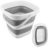 image10L Collapsible Bucket for Cleaning Portable Ice Bucket Water Pail for Space Saving Foldable Sand Buckets with Handles for House Bathroom Plastic Tub Sink Camping Wash Basin RV Essentials5L