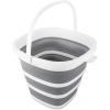 image10L Collapsible Bucket for Cleaning Portable Ice Bucket Water Pail for Space Saving Foldable Sand Buckets with Handles for House Bathroom Plastic Tub Sink Camping Wash Basin RV Essentials10L