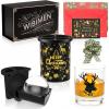 imageClear Ice Cube Maker with Whiskey Glasses ampamp Luxury Box  25quot Ball  Crystal Clear Ball Ice Cube Tray for Whiskey Perfect ChristmasBourbon Gifts for MensDadHusbandHimGrandpaClassic Black