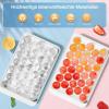 image:imageWIBIMEN Round Ice Cube Tray 25 cm x 66 Pieces Ice Cubes for Freezer with Container Mini Circle Ice Cube Tray Ball Mould Ice Cooling Tea and Coffee 2 Trays 1 Container amp Scoop White