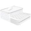 image:imageWIBIMEN Round Ice Cube Tray 25 cm x 66 Pieces Ice Cubes for Freezer with Container Mini Circle Ice Cube Tray Ball Mould Ice Cooling Tea and Coffee 2 Trays 1 Container amp Scoop White