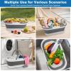image:image12L Collapsible Mop Bucket with Wheels Folding Car Wash Bucket for Cleaning Supplies Mopping Plastic Buckets with Handle Laundry Wash Basin Tub Water Pail for Fishing Camping RV Dorm Room Essentials