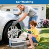 image:image12L Collapsible Mop Bucket with Wheels Folding Car Wash Bucket for Cleaning Supplies Mopping Plastic Buckets with Handle Laundry Wash Basin Tub Water Pail for Fishing Camping RV Dorm Room Essentials