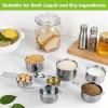 image:imageStainless Steel Measuring Cups Set of 7 Stackable Measure Cups Kitchen Gadgets for Cooking Baking Supplies Tools Nesting Metal Cup Spoons Easy to Read Markings for Dry amp Liquid Measurements BakerSilver