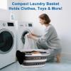 image:image35L Laundry Basket Collapsible Large Plastic Laundry Baskets with Wheels Space Saving Popup Laundry Hampers for Clothes Storage Organizer Folding Plastic Bin for Household RV Room Organization35L