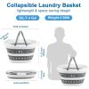 image:image35L Laundry Basket Collapsible Large Plastic Laundry Baskets with Wheels Space Saving Popup Laundry Hampers for Clothes Storage Organizer Folding Plastic Bin for Household RV Room Organization28L