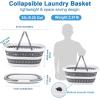 image:image35L Laundry Basket Collapsible Large Plastic Laundry Baskets with Wheels Space Saving Popup Laundry Hampers for Clothes Storage Organizer Folding Plastic Bin for Household RV Room Organization35L