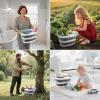 image:image35L Laundry Basket Collapsible Large Plastic Laundry Baskets with Wheels Space Saving Popup Laundry Hampers for Clothes Storage Organizer Folding Plastic Bin for Household RV Room Organization16L