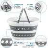 image:image35L Laundry Basket Collapsible Large Plastic Laundry Baskets with Wheels Space Saving Popup Laundry Hampers for Clothes Storage Organizer Folding Plastic Bin for Household RV Room Organization28L
