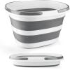 image:image10L Collapsible Bucket with Handle Foldable Ice Bucket Car Wash Buckets for Cleaning Portable Wash Basin for Fishing Gardening Window Washing Mopping Household Use Cleaning SuppliesGray