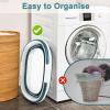 image:image10L Collapsible Bucket with Handle Foldable Ice Bucket Car Wash Buckets for Cleaning Portable Wash Basin for Fishing Gardening Window Washing Mopping Household Use Cleaning SuppliesGreen