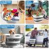 image:image10L Collapsible Bucket with Handle Foldable Ice Bucket Car Wash Buckets for Cleaning Portable Wash Basin for Fishing Gardening Window Washing Mopping Household Use Cleaning SuppliesGray