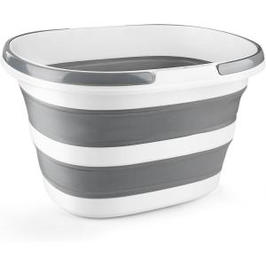 image:image10L Collapsible Bucket with Handle Foldable Ice Bucket Car Wash Buckets for Cleaning Portable Wash Basin for Fishing Gardening Window Washing Mopping Household Use Cleaning SuppliesGray