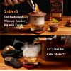 image:imageWhiskey Smoker Kit with Torch Old Fashioned Smoker Kit for Bourbon amp Whiskey  Drink Smoker Set with Wood Chips Gift for Men Dad HusbandFather 1Smoker Kit amp Ice Ball Molds amp GlassesWood Grain