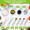 image:imageStainless Steel Measuring Cups and Spoons Set of 10 Nesting Measuring Cup Set  4 Cups 6 Spoons Stackable Measure Cup Spoon Set for Dry amp LiquidDishwasher Safe Kitchen Tools Cooking Baking Supplies10