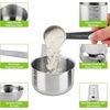 image:imageStainless Steel Measuring Cups and Spoons Set of 10 Nesting Measuring Cup Set  4 Cups 6 Spoons Stackable Measure Cup Spoon Set for Dry amp LiquidDishwasher Safe Kitchen Tools Cooking Baking Supplies10