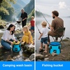 image:imageCar Wash Bucket 32 Gallon Collapsible Bucket for Cleaning Fishing Bucket with Handle for Car Washing Traveling Beach Portable Wash Basin for Cleaning Supplies RV Essentials and Outdoor CampingBlue
