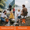 image:imageCar Wash Bucket 32 Gallon Collapsible Bucket for Cleaning Fishing Bucket with Handle for Car Washing Traveling Beach Portable Wash Basin for Cleaning Supplies RV Essentials and Outdoor CampingOrange