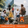 image:imageCollapsible Bucket with Handle 32 Gallon Foldable Car Wash Bucket Cleaning Bucket for Fishing Camping Gardening Storage Portable Wash Basin for RV Household Essentials amp Outdoor SuppliesOrange