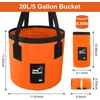 image:imageCollapsible Bucket with Handle 32 Gallon Foldable Car Wash Bucket Cleaning Bucket for Fishing Camping Gardening Storage Portable Wash Basin for RV Household Essentials amp Outdoor SuppliesOrange