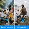 image:imageCollapsible Bucket with Handle 32 Gallon Foldable Car Wash Bucket Cleaning Bucket for Fishing Camping Gardening Storage Portable Wash Basin for RV Household Essentials amp Outdoor SuppliesBlue