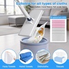 image:imageSnap Grip Mini Mop with 6 Washable Pads Lazy Dry Wet Mops Household Items for Wall Window Ceiling Dust Mop with 47 Handle ZeroTouch Flat Floor Mops for Floor Cleaning for Home Kitchen Bathroom47 Inch