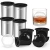 image:imageClear Ice Cube Maker  25 Round Ball  Stainless Steel Clear Ice Cube Molds  Sphere Mold amp Christmas Gift for Cocktails Drinks amp Bourbon Whiskey Gifts for Men Women Dad2 PacksMetallicRound