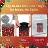 image:imageClear Ice Cube Maker  25 Round Ball  Stainless Steel Clear Ice Cube Molds  Sphere Mold amp Christmas Gift for Cocktails Drinks amp Bourbon Whiskey Gifts for Men Women Dad2 PacksChristmas Snowflake Design