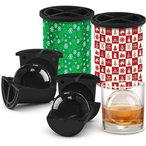 image:imageClear Ice Cube Maker  25 Round Ball  Stainless Steel Clear Ice Cube Molds  Sphere Mold amp Christmas Gift for Cocktails Drinks amp Bourbon Whiskey Gifts for Men Women Dad2 PacksBundle C2 Pack